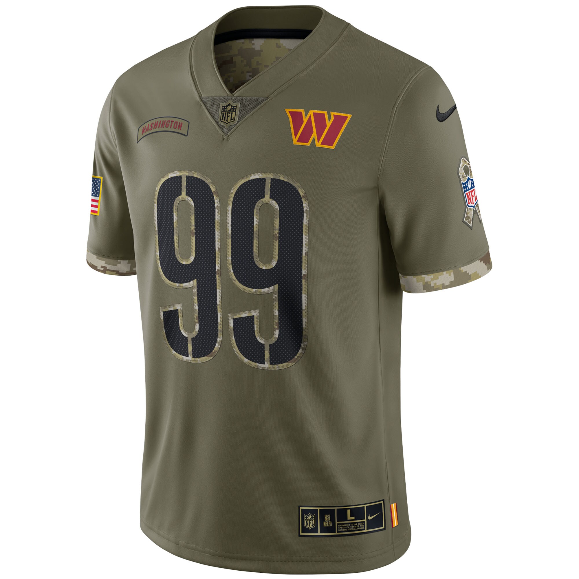 Men's Washington Commanders Nike Olive 2022 Salute To Service Limited Jersey