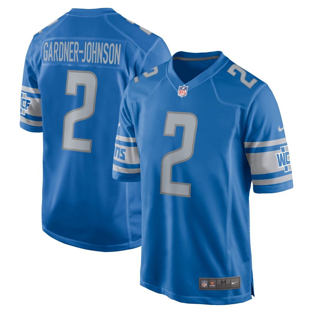 Men's Detroit Lions Chauncey Gardner-Johnson Nike Blue Game Player Jersey