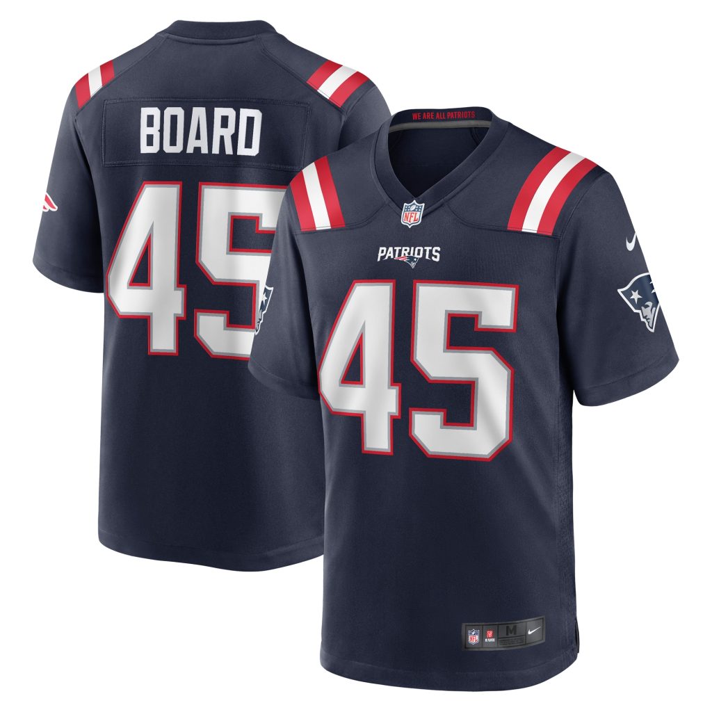 Men's New England Patriots Chris Board Nike Navy Game Player Jersey