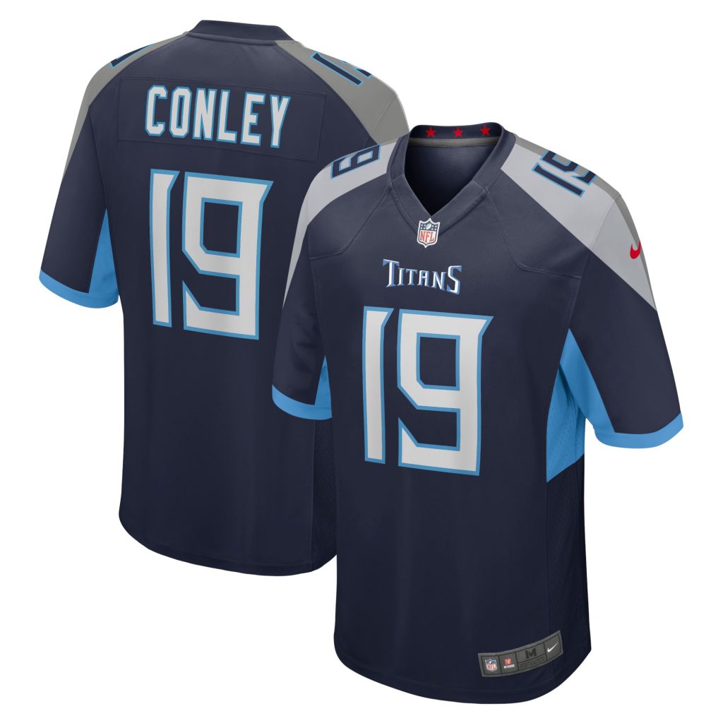 Men's Tennessee Titans Chris Conley Nike Navy Home Game Player Jersey
