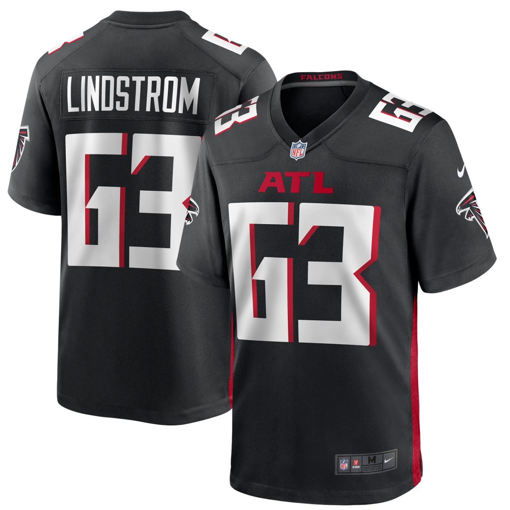 Men's Atlanta Falcons Chris Lindstrom Nike Black Game Jersey