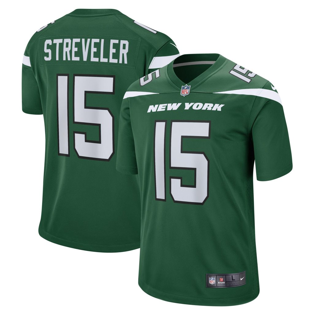 Men's New York Jets Chris Streveler Nike Gotham Green Game Player Jersey