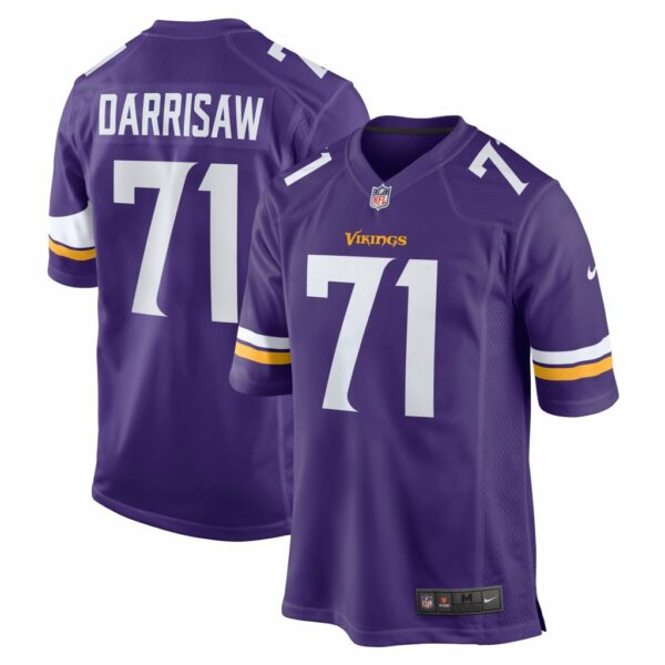 Men's Minnesota Vikings Christian Darrisaw Nike Purple Game Jersey