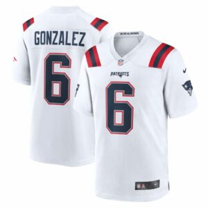 Christian Gonzalez New England Patriots Nike  Game Jersey -  White