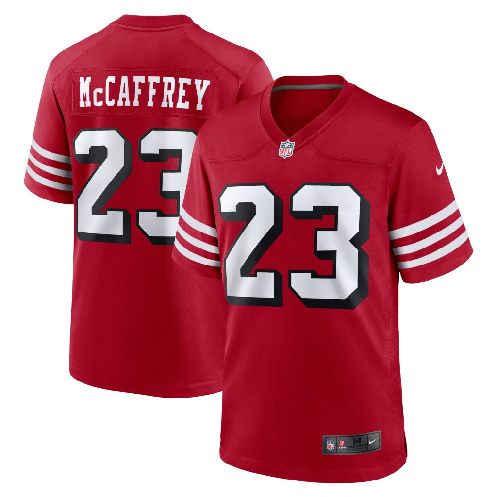 Men's San Francisco 49ers Christian McCaffrey Nike Scarlet Alternate Game Player Jersey