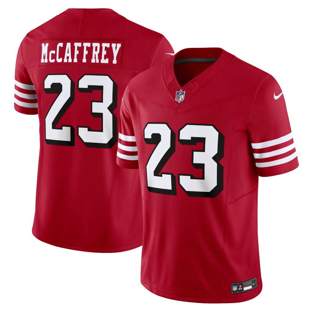 Men's San Francisco 49ers Christian McCaffrey Nike Scarlet Alternate Vapor F.U.S.E. Limited Jersey