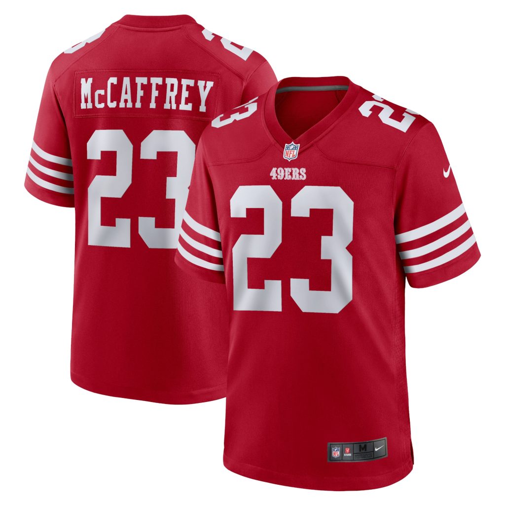 Men's San Francisco 49ers Christian McCaffrey Nike Scarlet Game Player Jersey