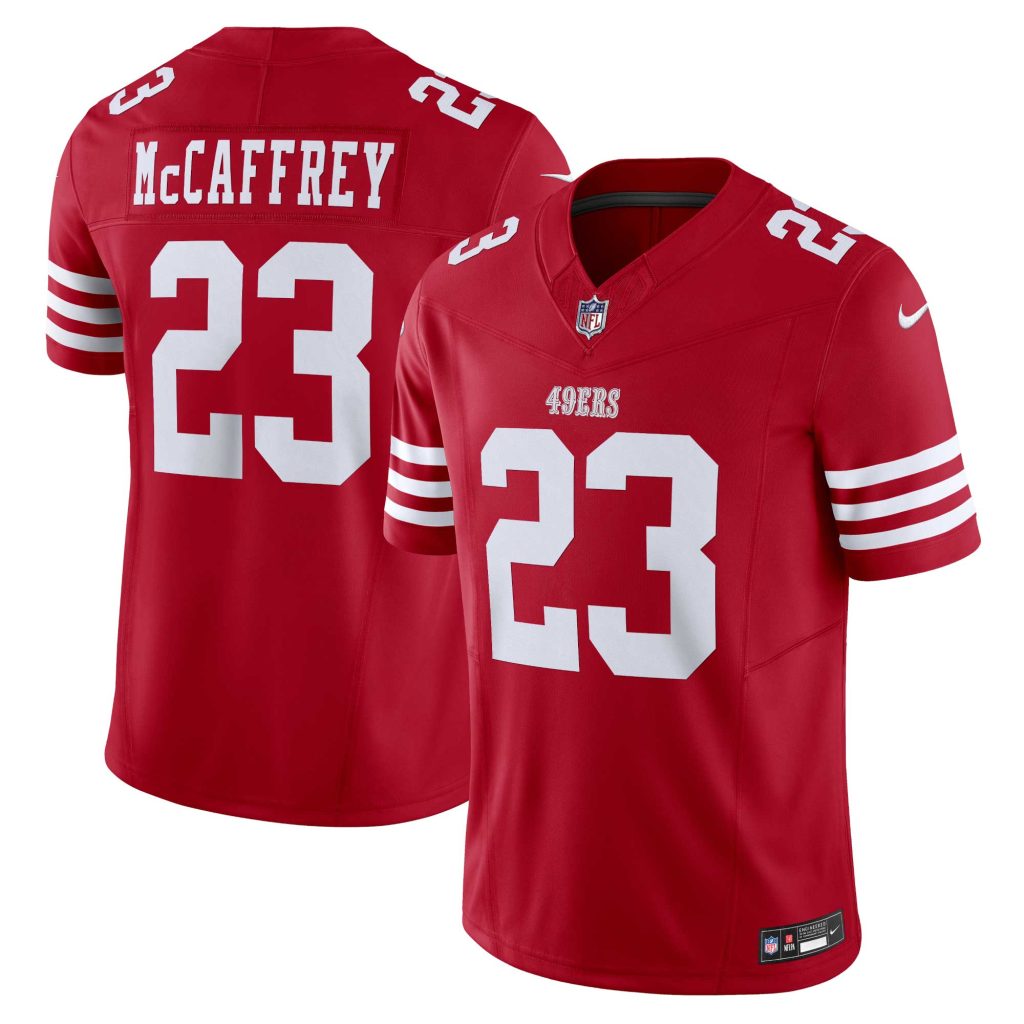 Men's San Francisco 49ers Christian McCaffrey Nike Scarlet Vapor F.U.S.E. Limited Jersey