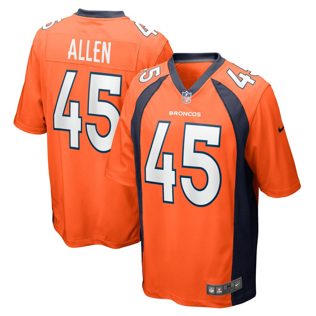 Men's Denver Broncos Christopher Allen Nike Orange Game Player Jersey