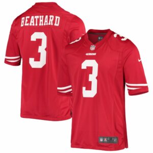 Men's San Francisco 49ers C.J. Beathard Nike Scarlet Game Player Jersey