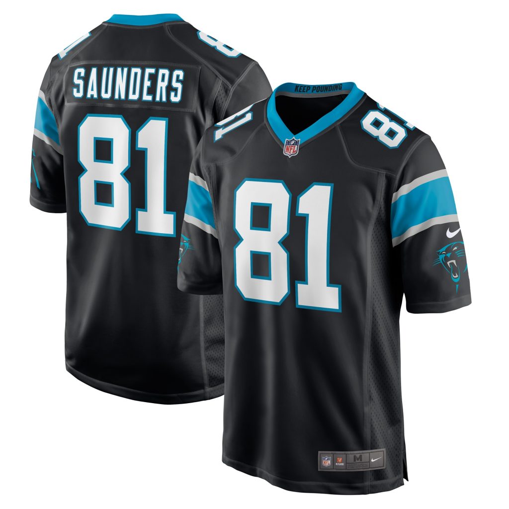 Men's Carolina Panthers CJ Saunders Nike Black Game Player Jersey