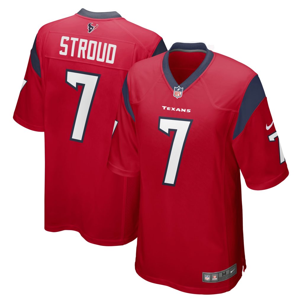 Men's Houston Texans CJ Stroud Nike Red 2023 NFL Draft First Round Pick Alternate Game Jersey