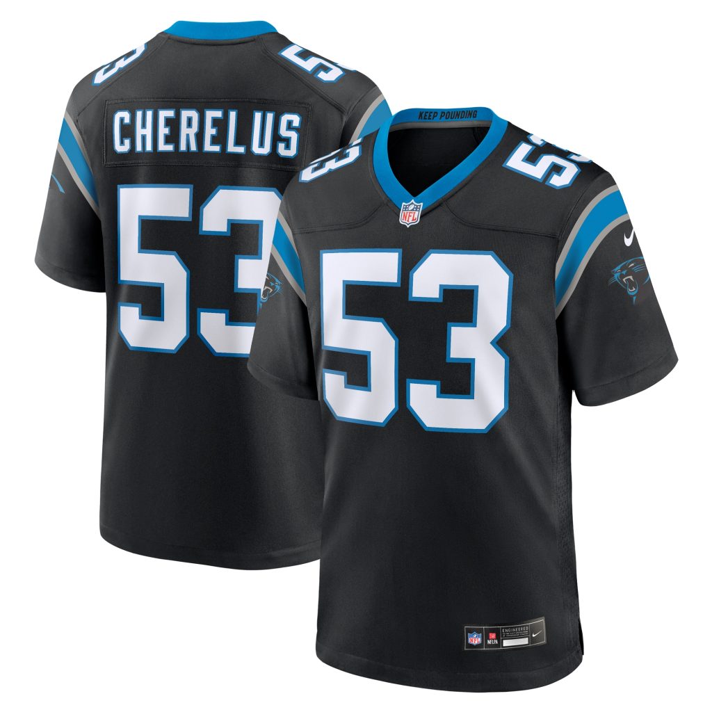 Claudin Cherelus Carolina Panthers Nike Team Game Jersey -  Black