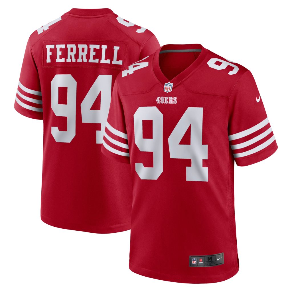 Men's San Francisco 49ers Clelin Ferrell Nike Scarlet Game Player Jersey