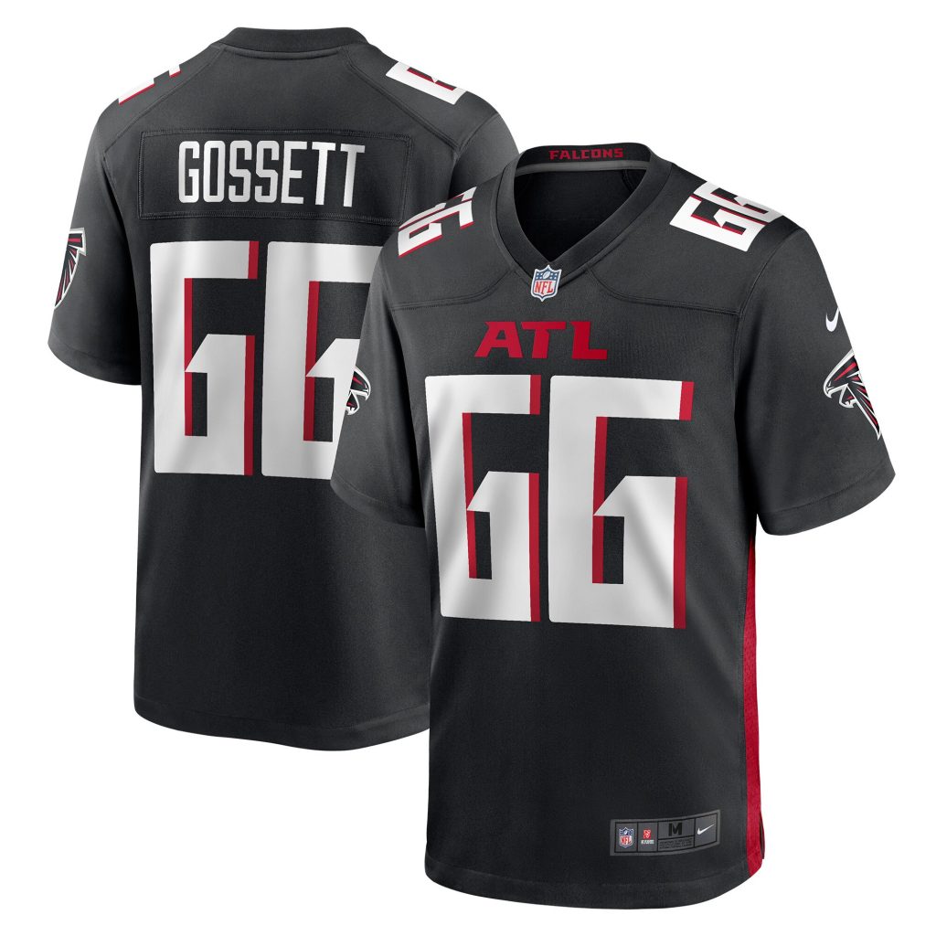 Men's Atlanta Falcons Colby Gossett Nike Black Game Jersey