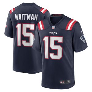 Men's New England Patriots Corliss Waitman Nike Navy Game Jersey
