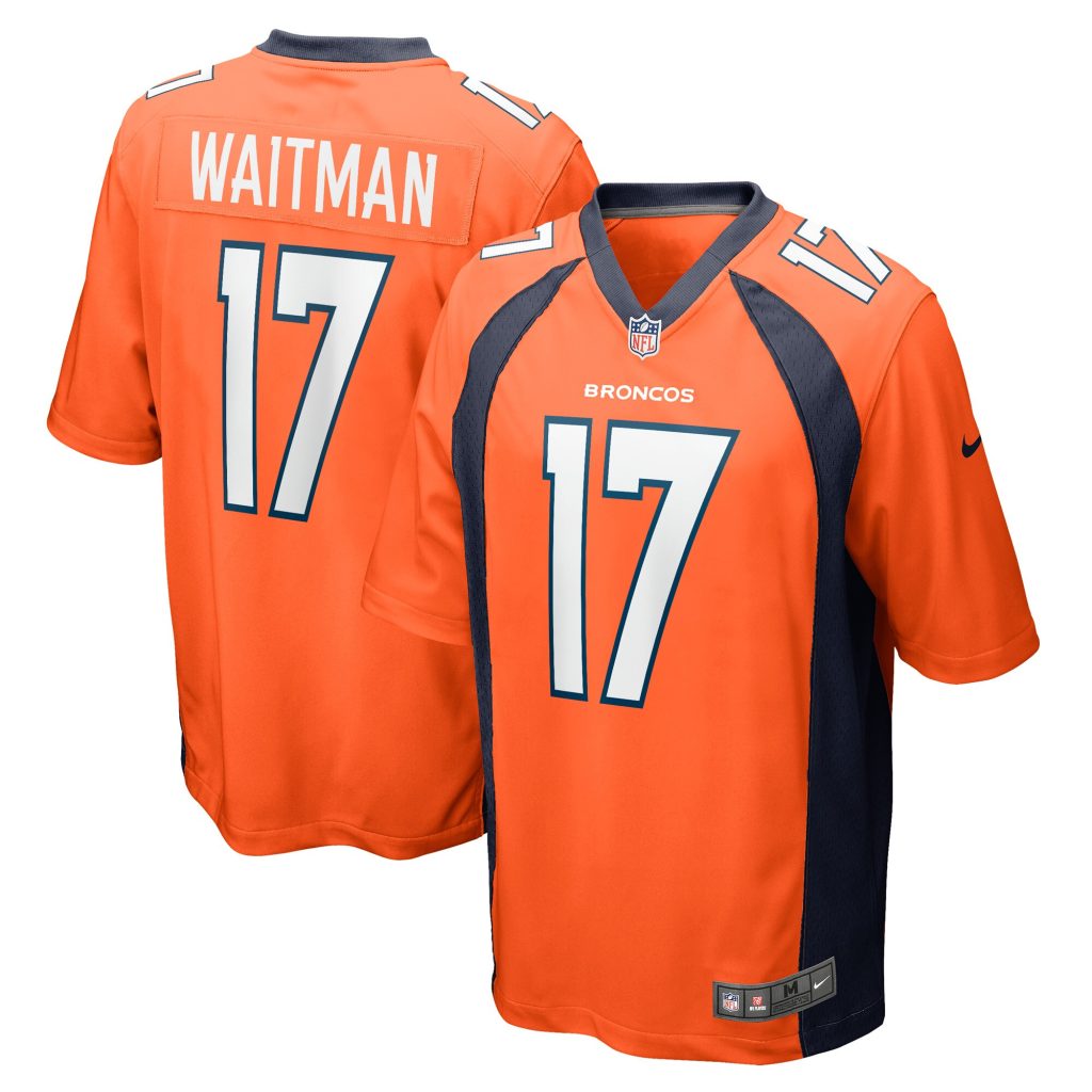 Men's Denver Broncos Corliss Waitman Nike Orange Game Player Jersey