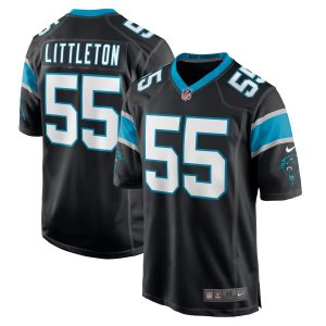 Men's Carolina Panthers Cory Littleton Nike Black Game Player Jersey