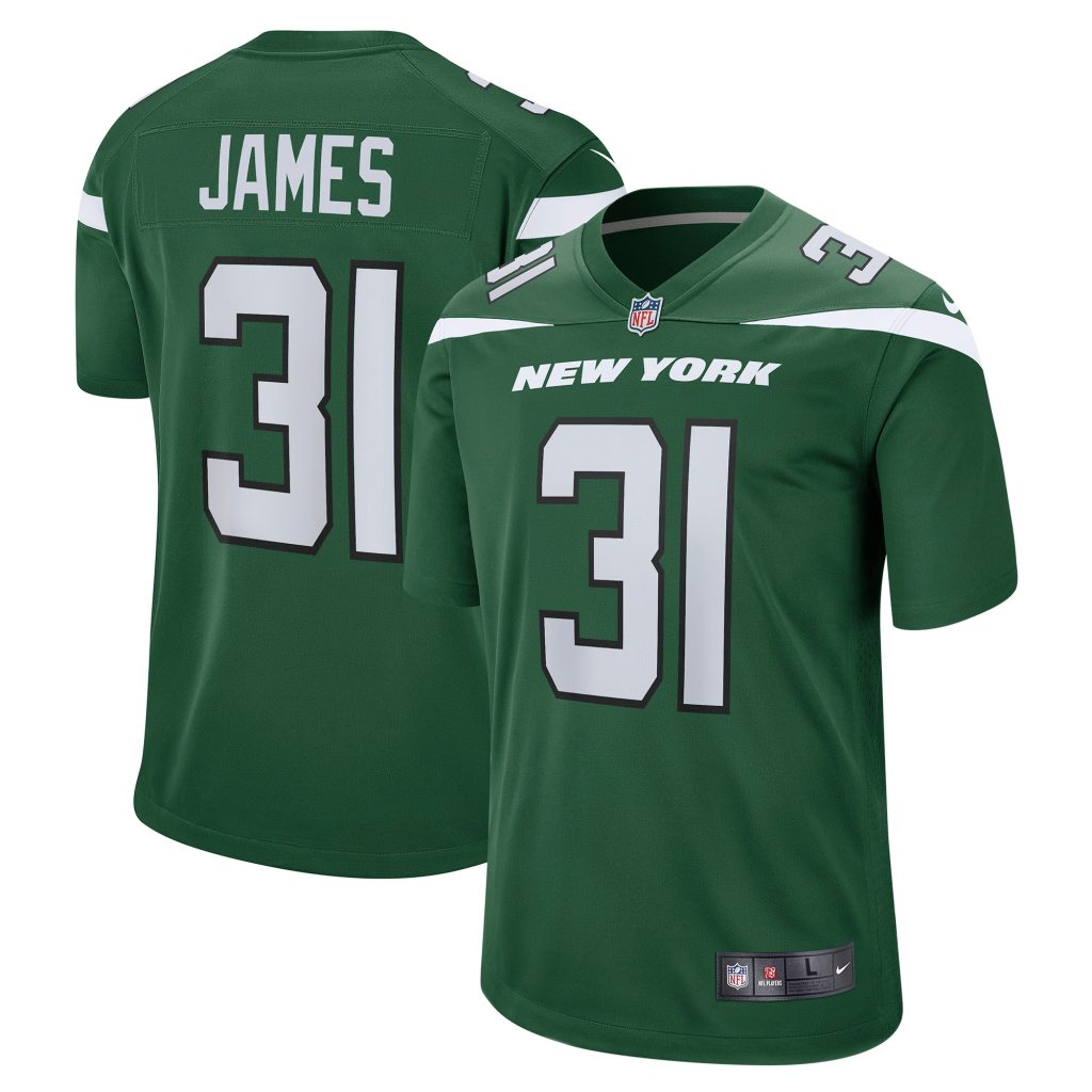 Men's New York Jets Craig James Nike Gotham Green Game Player Jersey