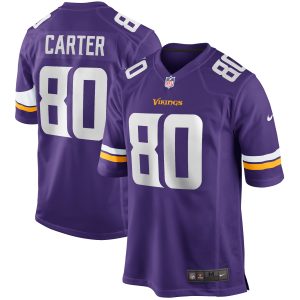 Men's Minnesota Vikings Cris Carter Nike Purple Game Retired Player Jersey