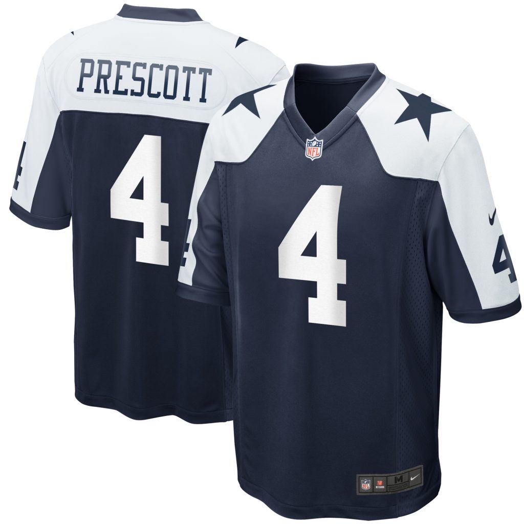 Men's Nike Dak Prescott Navy Dallas Cowboys Alternate Game Jersey