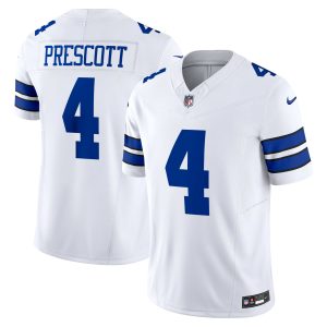 Men's Dallas Cowboys Dak Prescott Nike White Vapor F.U.S.E. Limited Jersey