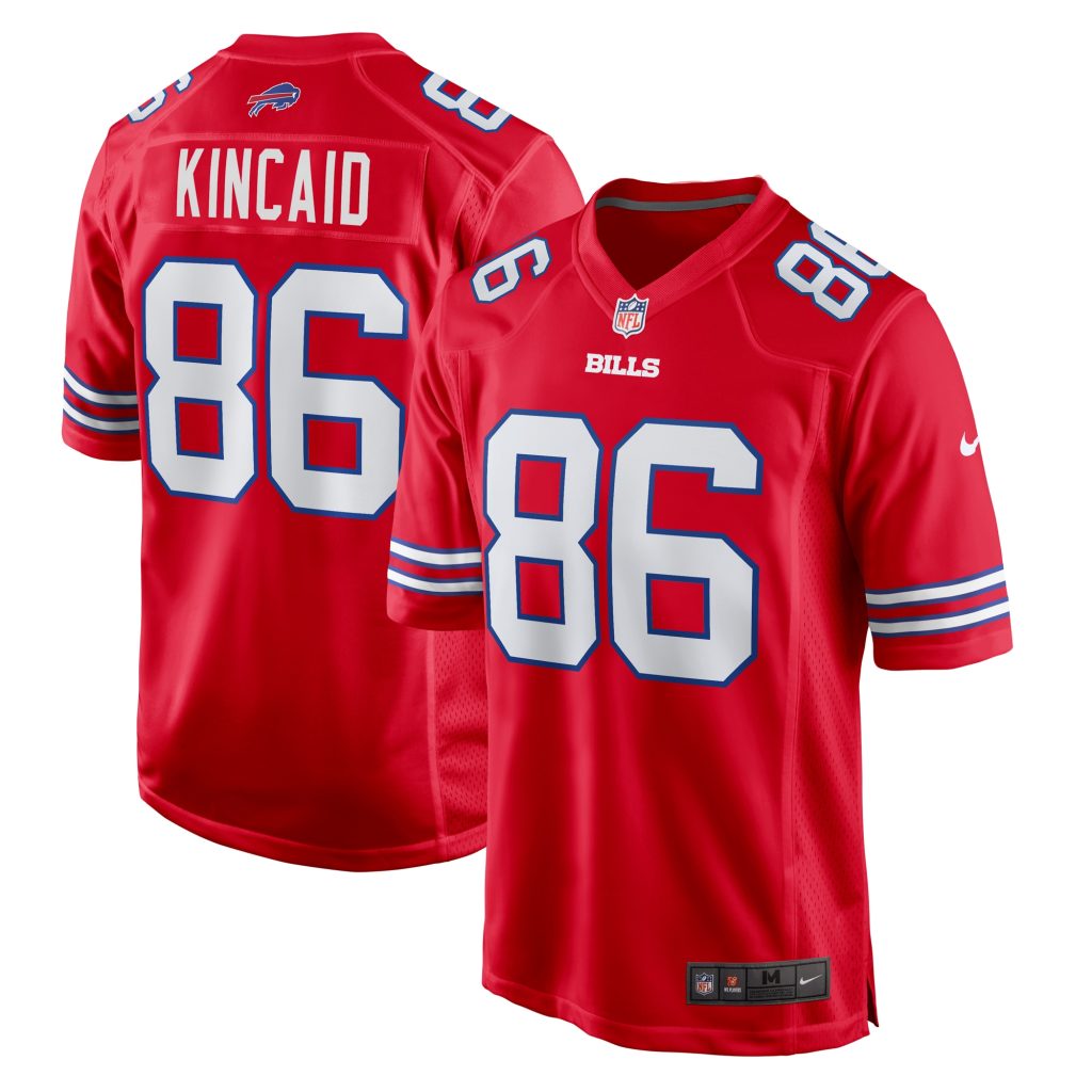 Men's Buffalo Bills Dalton Kincaid Nike Red Alternate Game Jersey