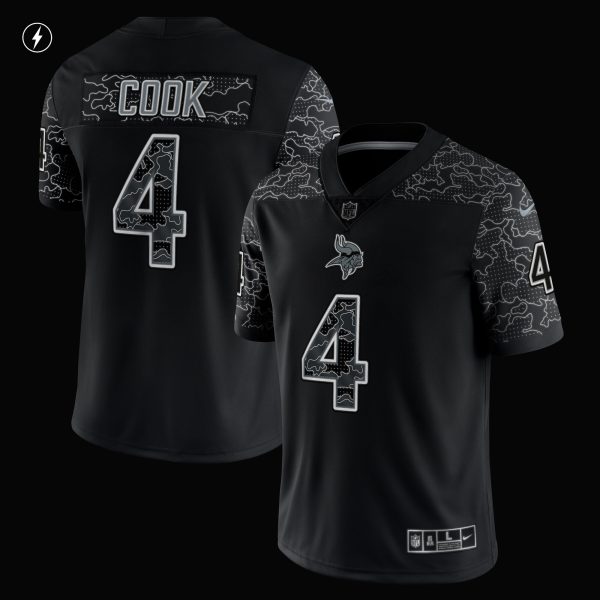 Men's Minnesota Vikings Dalvin Cook Nike Black RFLCTV Limited Jersey