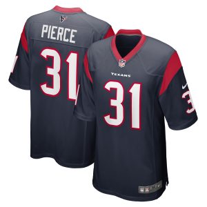 Men's Houston Texans Dameon Pierce Nike Navy Game Player Jersey