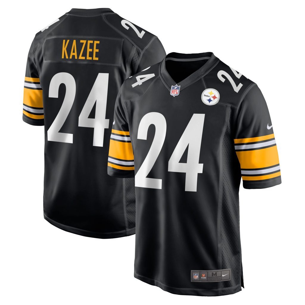 Men's Pittsburgh Steelers Damontae Kazee Nike Black Game Player Jersey