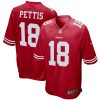 Men's Nike Dante Pettis Scarlet San Francisco 49ers Player Game Jersey