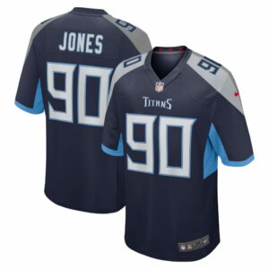 Men's Tennessee Titans DaQuan Jones Nike Navy Game Jersey