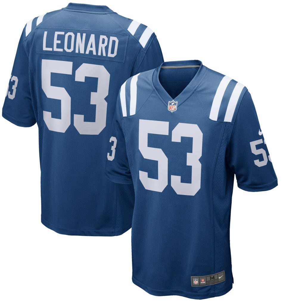 Men's Nike Darius Leonard Royal Indianapolis Colts Player Game Jersey