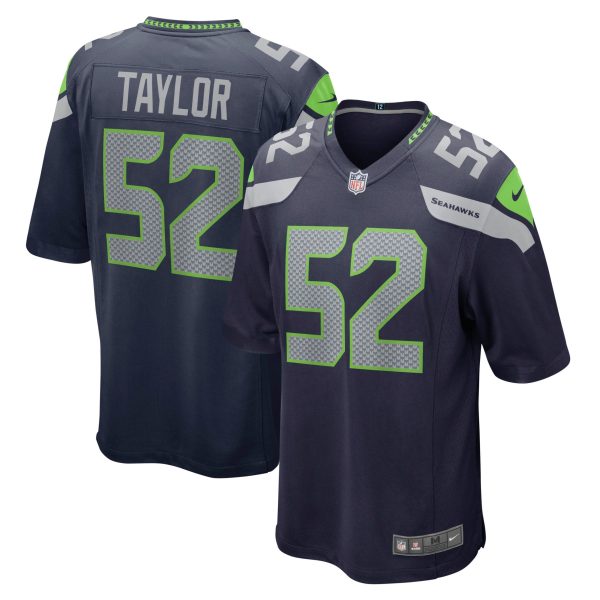 Men's Seattle Seahawks Darrell Taylor Nike College Navy Game Jersey