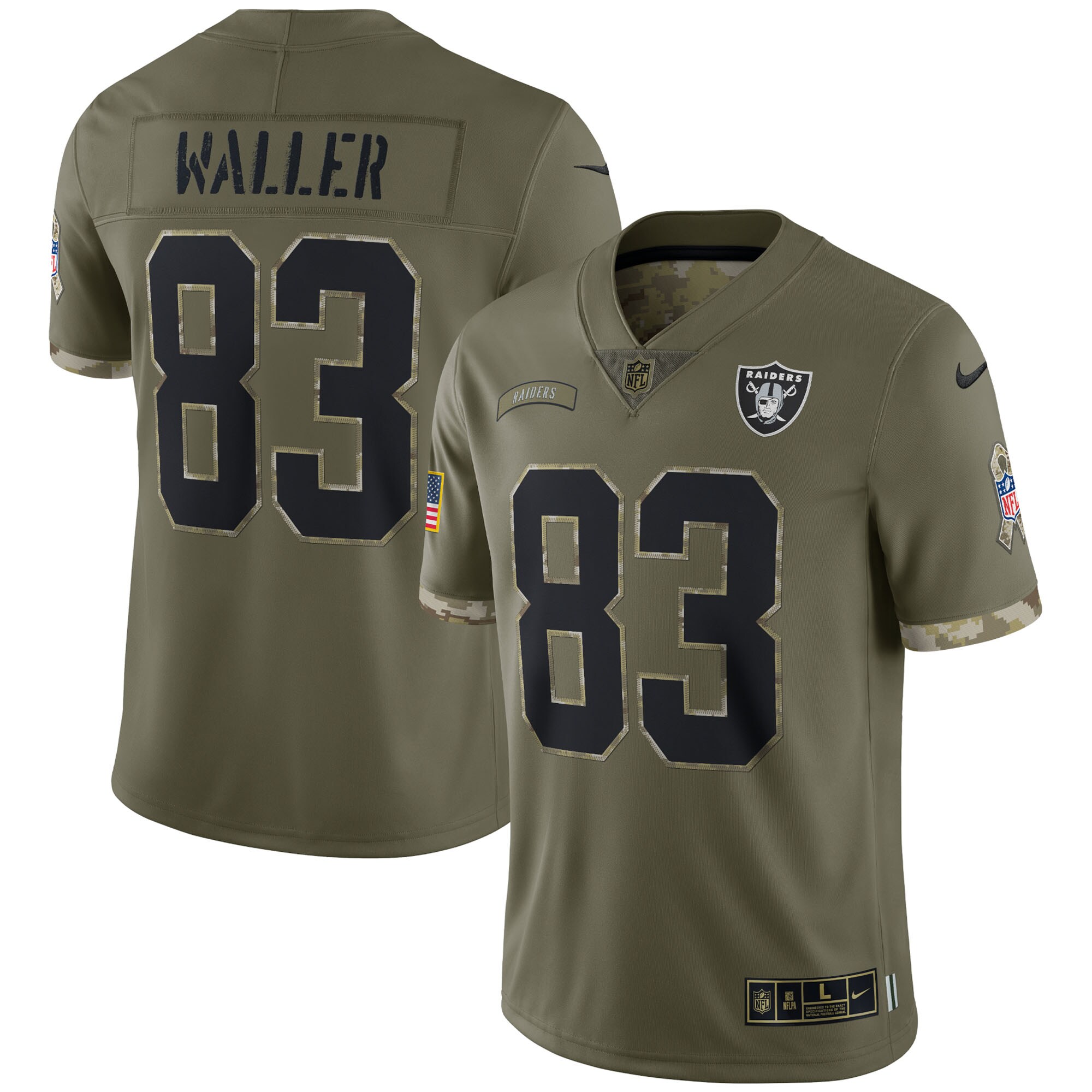Men's Las Vegas Raiders Nike Olive 2022 Salute To Service Limited Jersey