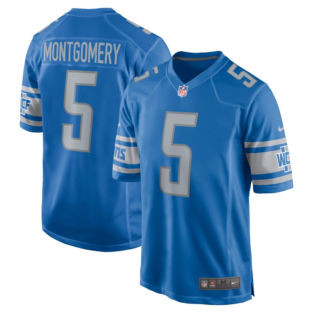 Men's Detroit Lions David Montgomery Nike Blue Game Player Jersey