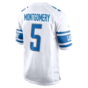 Men's Detroit Lions David Montgomery Nike White Game Player Jersey