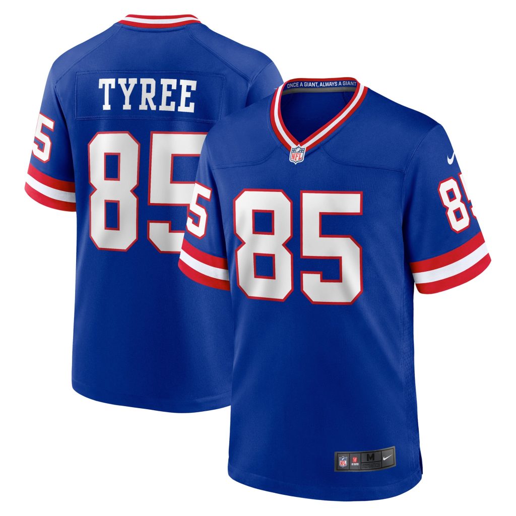 Men's New York Giants David Tyree Nike Royal Classic Retired Player Game Jersey