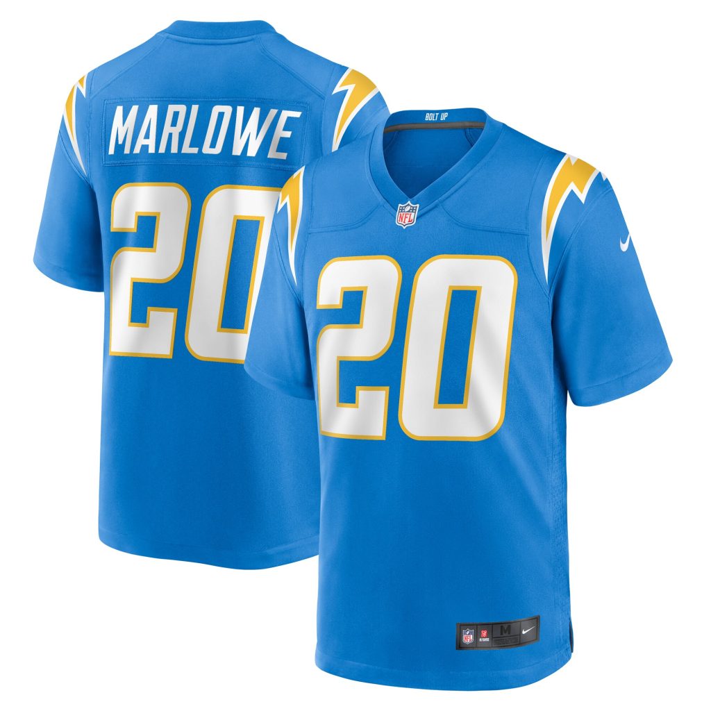 Dean Marlowe Los Angeles Chargers Nike Team Game Jersey -  Powder Blue
