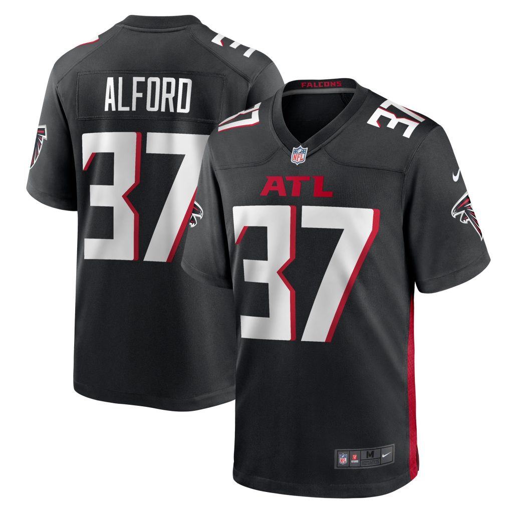 Men's Atlanta Falcons Dee Alford Nike Black Player Game Jersey