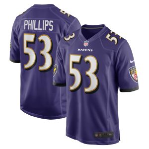 Men's Baltimore Ravens Del'Shawn Phillips Nike Purple Game Player Jersey