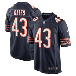 Men's Chicago Bears DeMarquis Gates Nike Navy Game Player Jersey