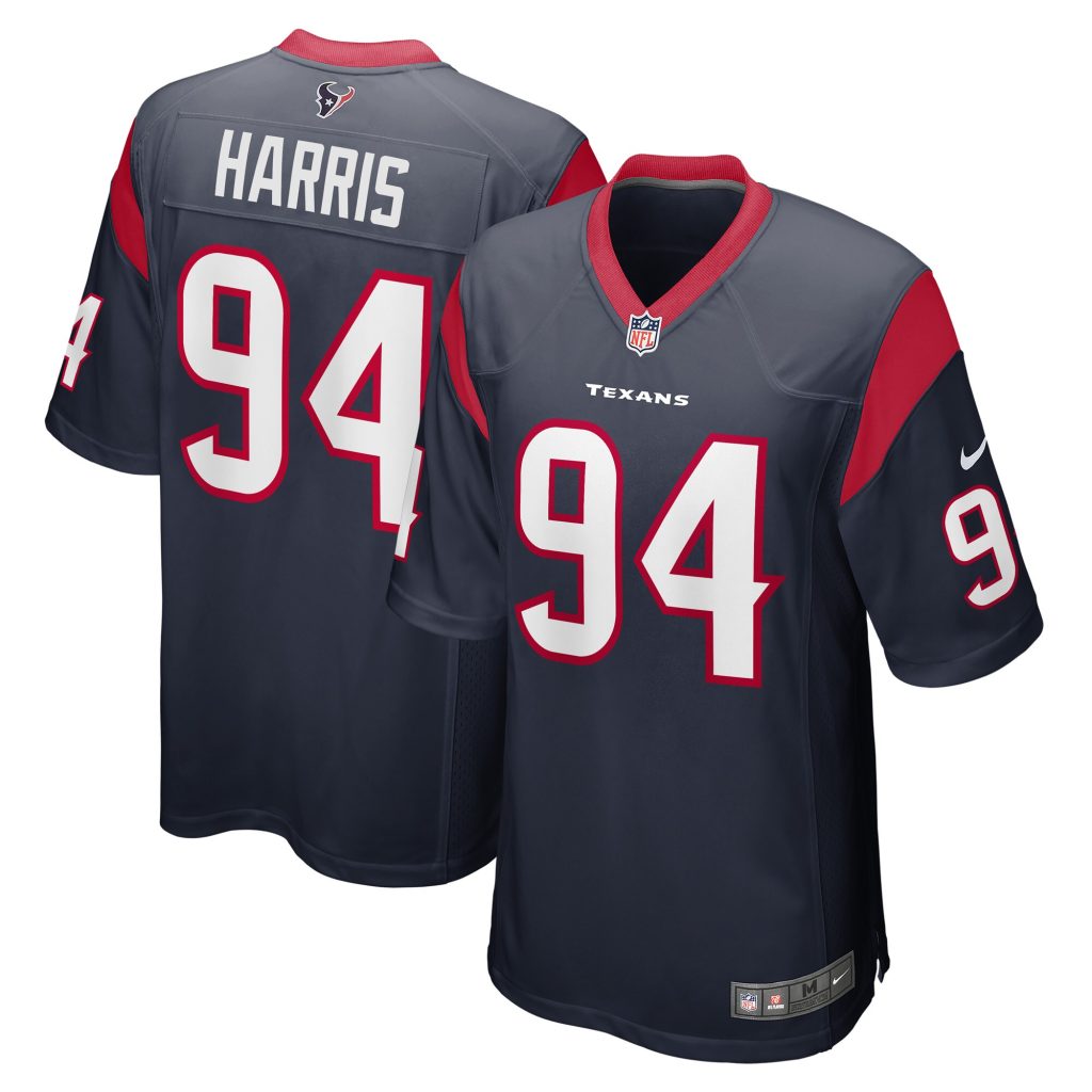 Men's Houston Texans Demone Harris Nike Navy Game Player Jersey