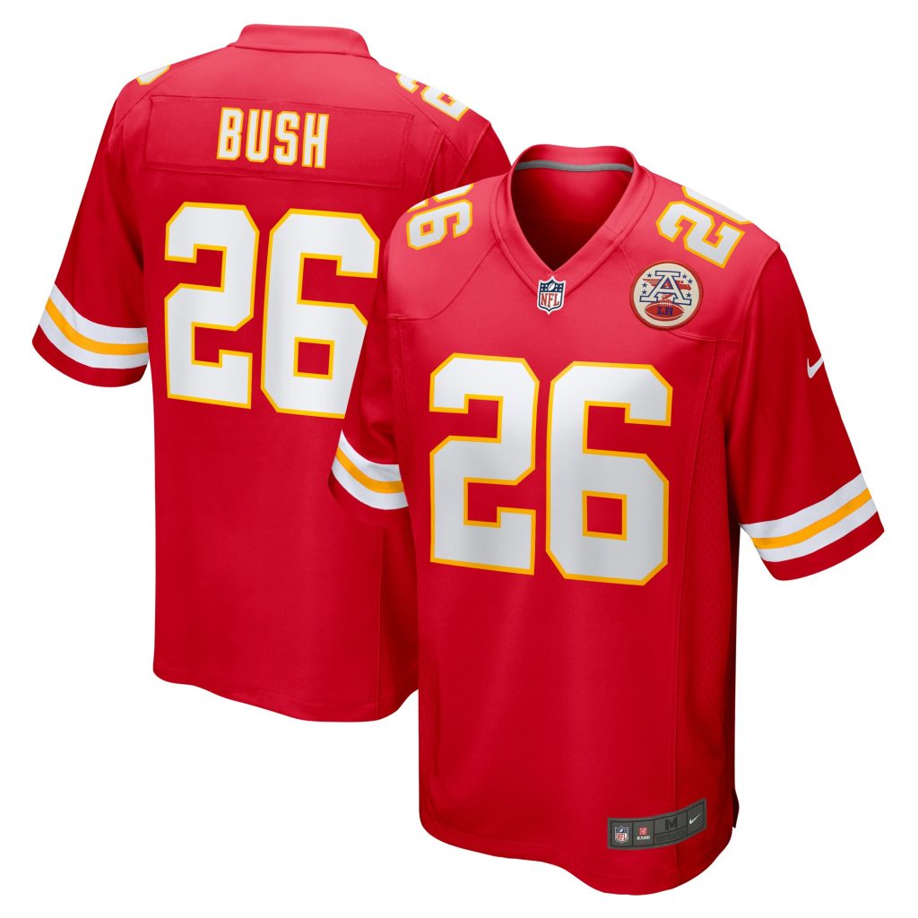 Men's Kansas City Chiefs Deon Bush Nike Red Game Player Jersey