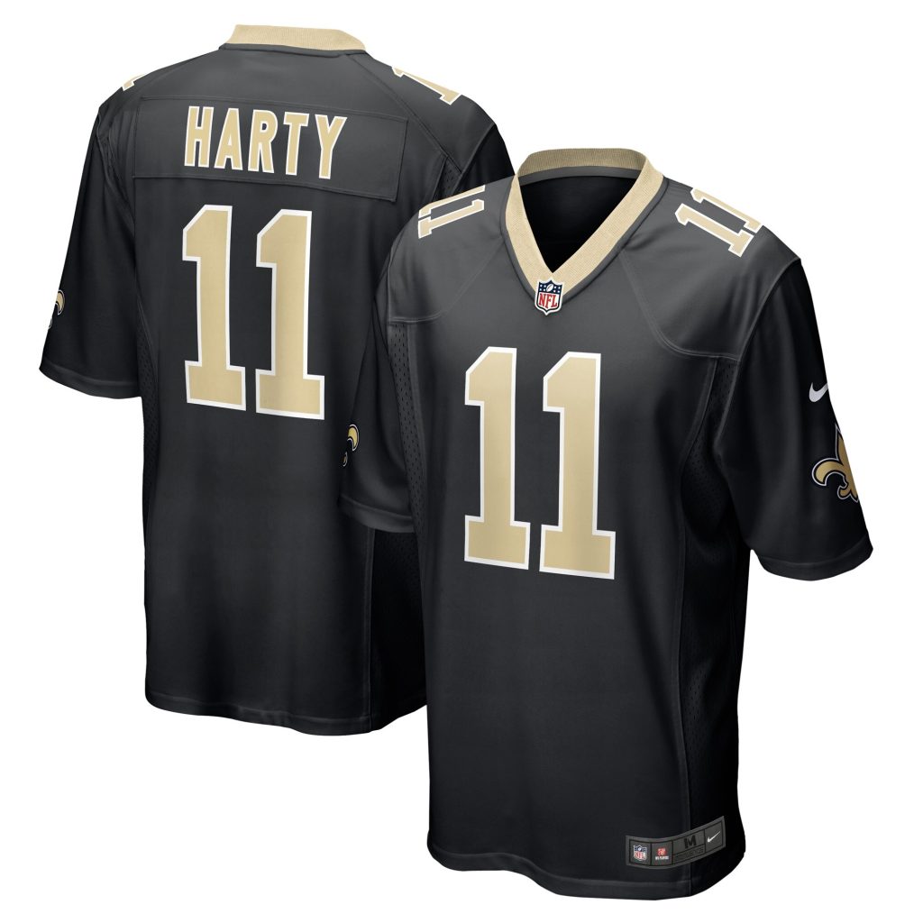 Men's New Orleans Saints Deonte Harty Nike Black Game Player Jersey