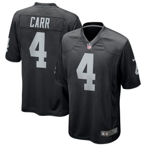 Men's Las Vegas Raiders Derek Carr Nike Black Game Jersey