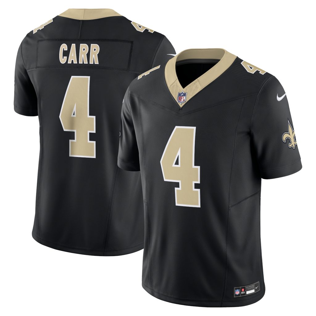 Men's New Orleans Saints Derek Carr Nike Black Vapor F.U.S.E. Limited Jersey
