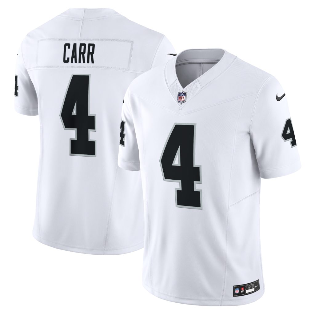 Men's Las Vegas Raiders Derek Carr Nike White Vapor F.U.S.E. Limited Jersey