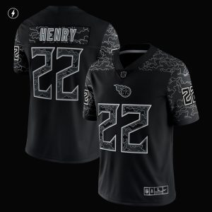 Men's Tennessee Titans Derrick Henry Nike Black RFLCTV Limited Jersey