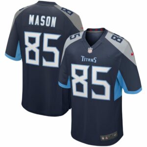 Men's Tennessee Titans Derrick Mason Nike Navy Game Retired Player Jersey
